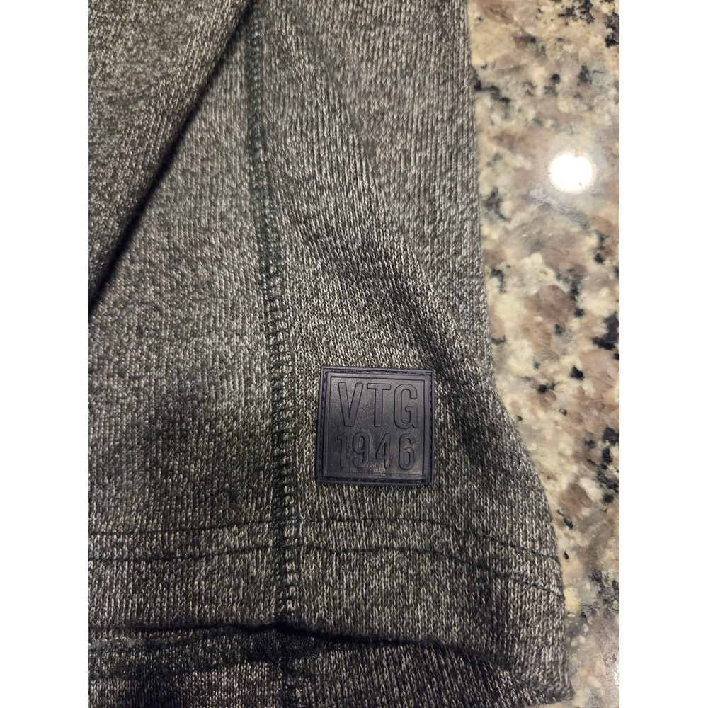 VTG 1946 Mens Quarter Zip‎ Pullover Heather Grey Mock Neck Sweater Large - Picture 5 of 9